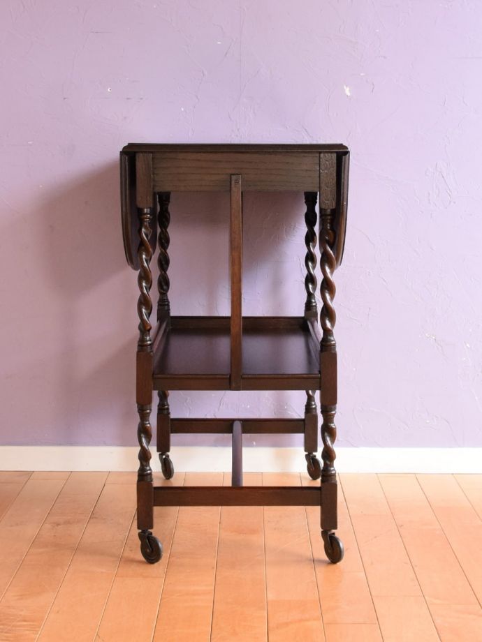 折り畳み式ワゴンの側面