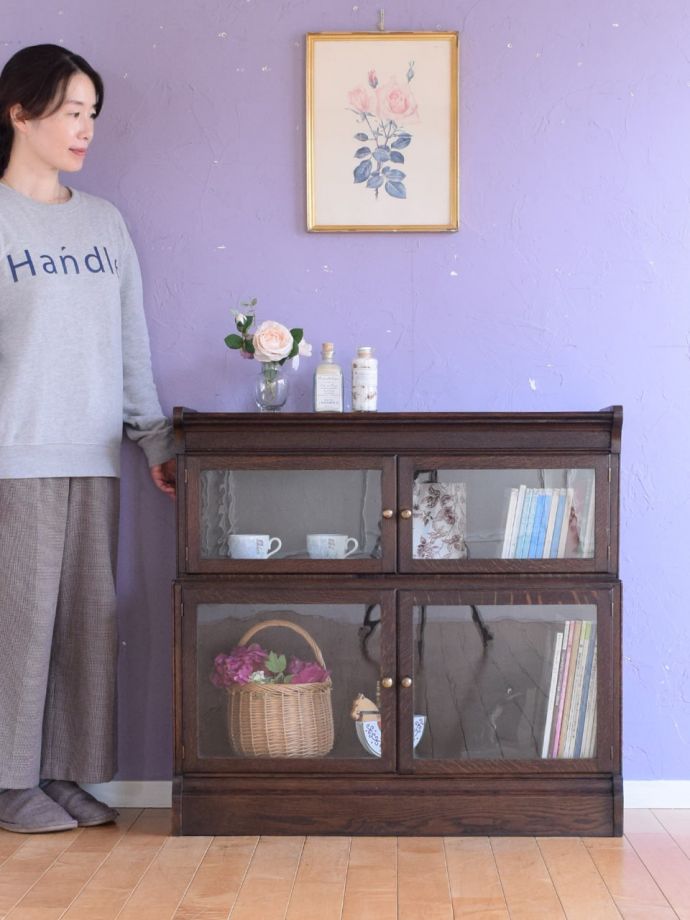 アンティークの本棚、スタッキングブックケース