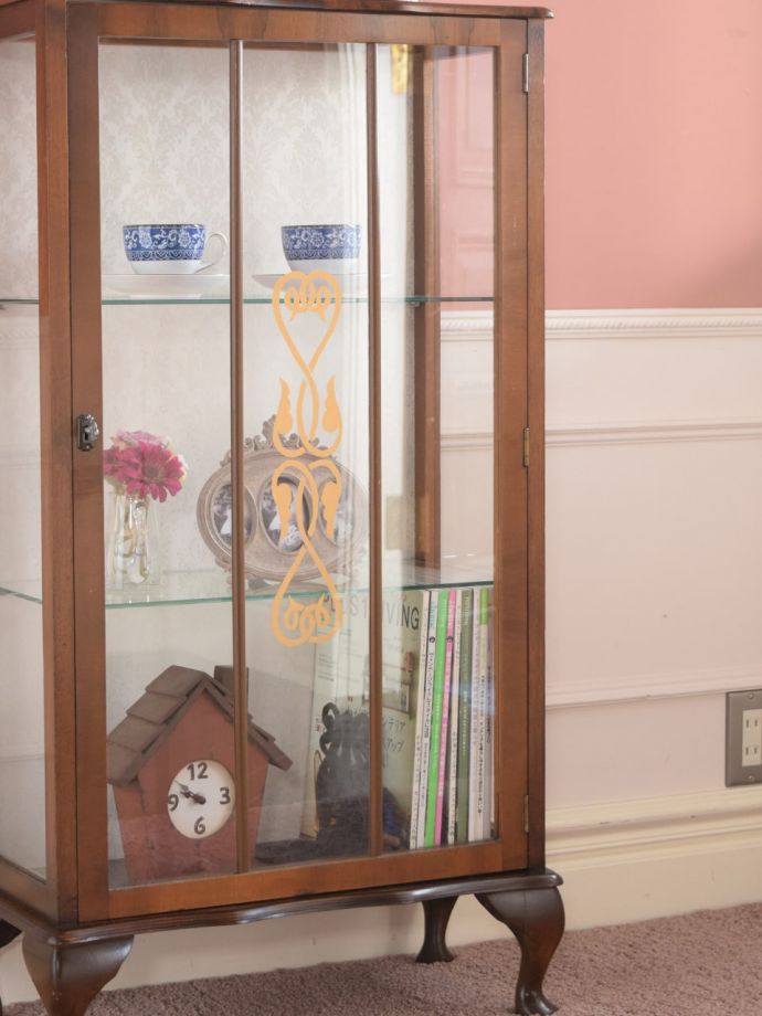 アンティークガラスの扉