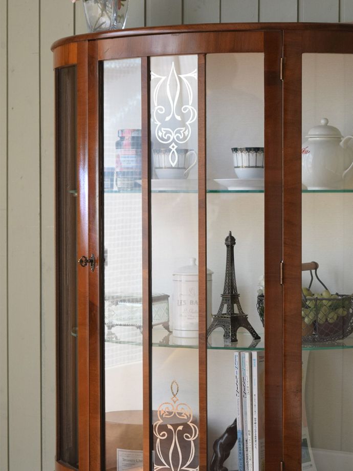 アンティークガラスの扉