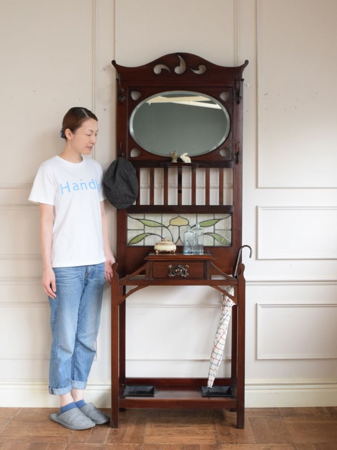 アンティークのホールスタンド