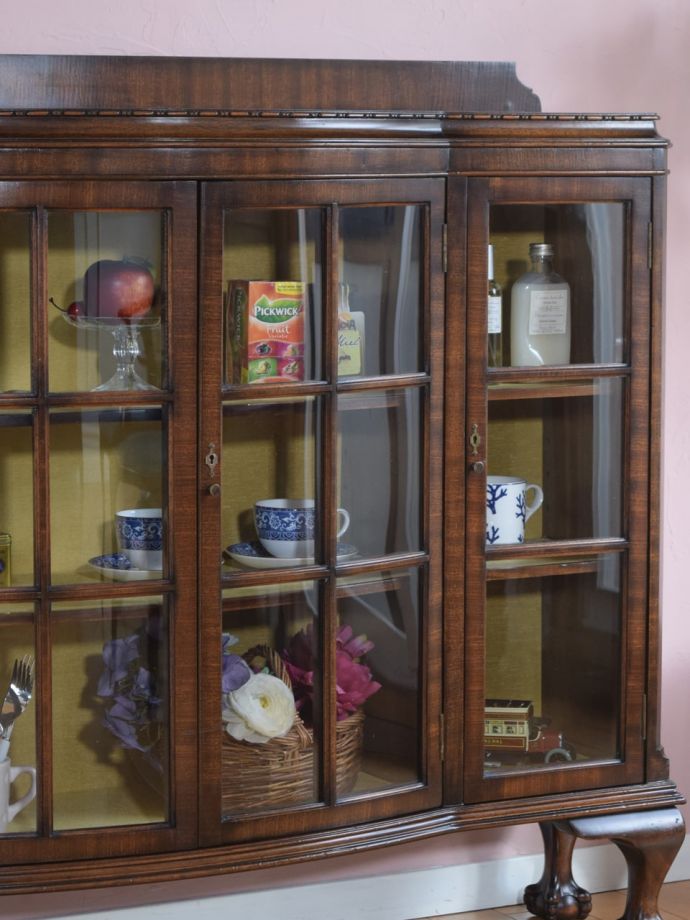 アンティークガラスの扉