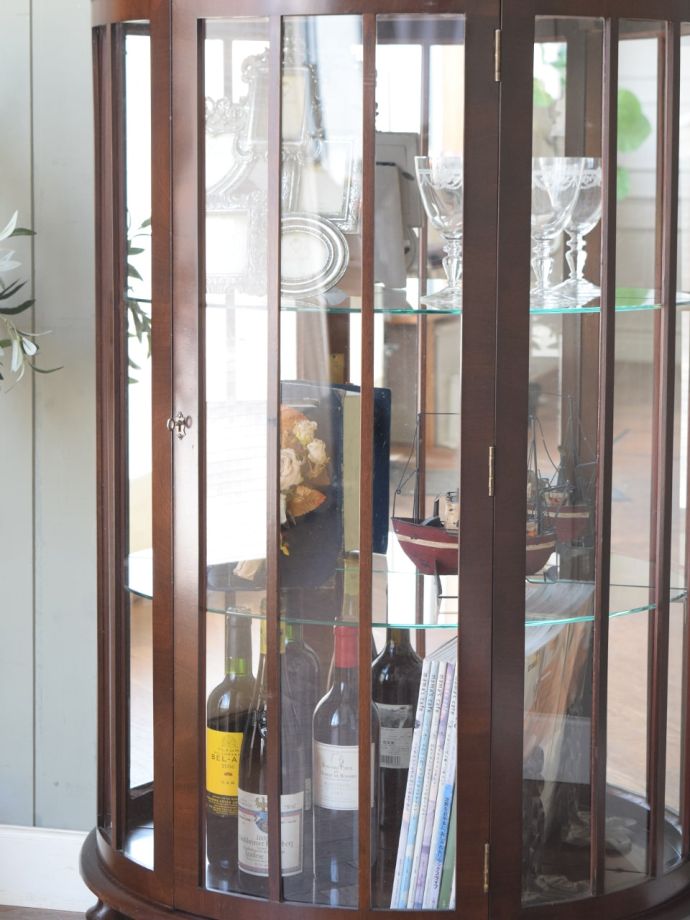 アンティークガラスの扉