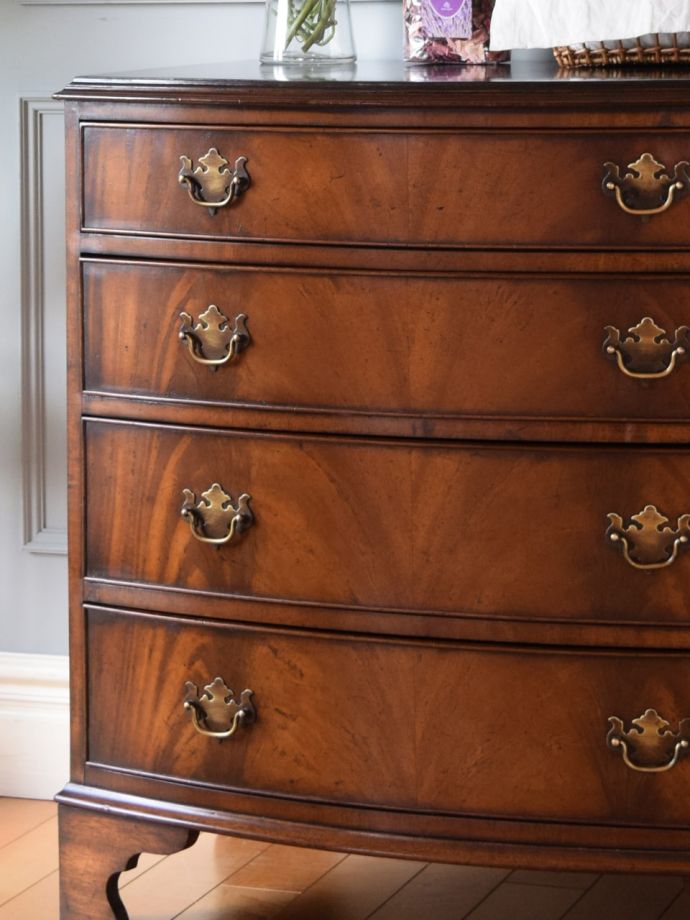 優雅なマホガニー材のチェスト、イギリスの美しいアンティーク家具(q