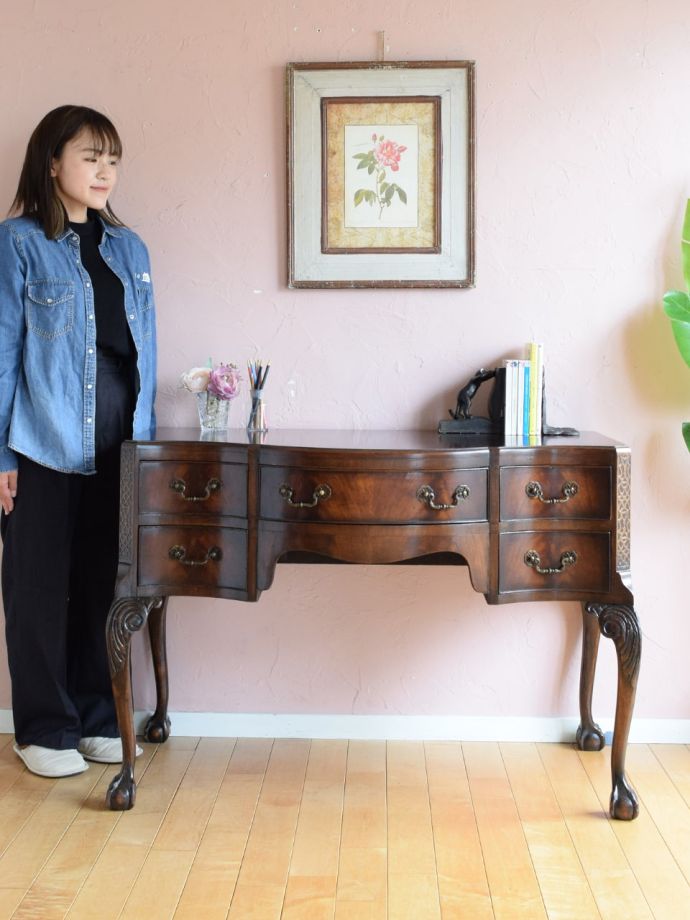 英国アンティークのデスク