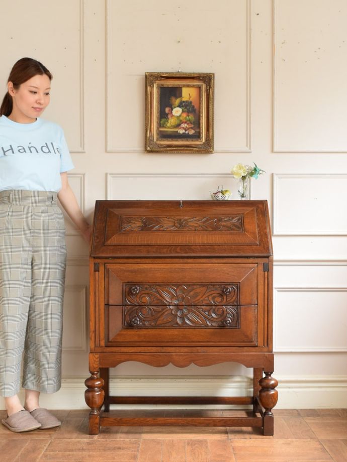 アンティークのライティングビューロー