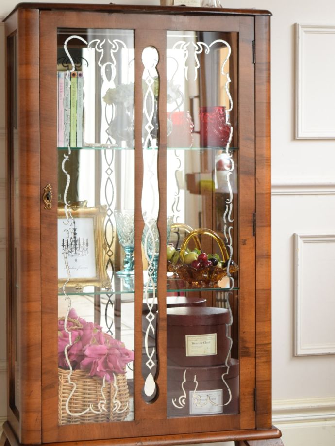 アンティークガラスの扉