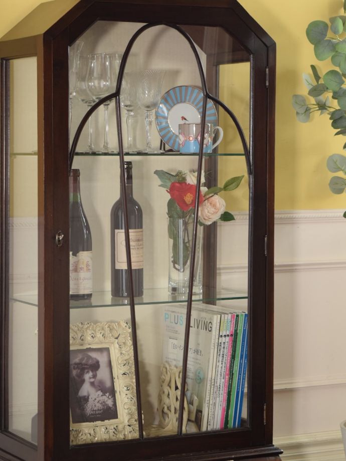 アンティークガラスの扉