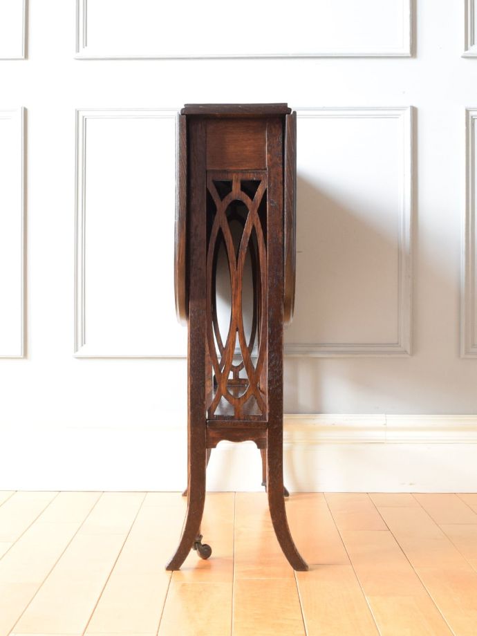 折り畳み式テーブルの側面