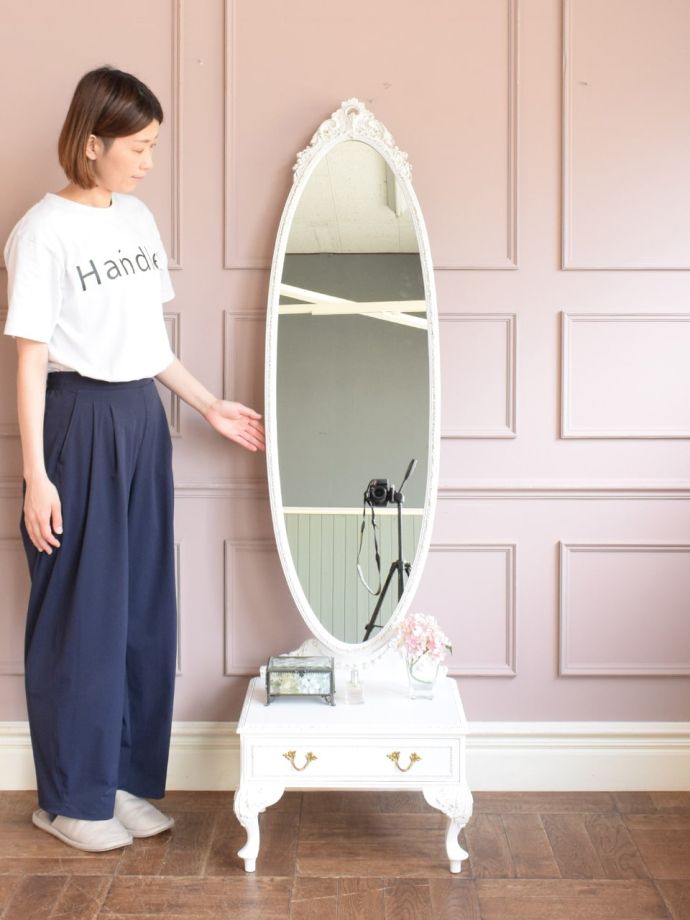 アンティークのシュバルミラー