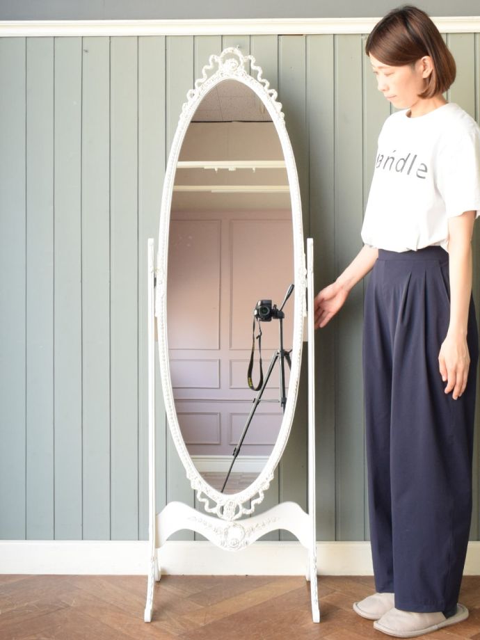 アンティークのシュバルミラー