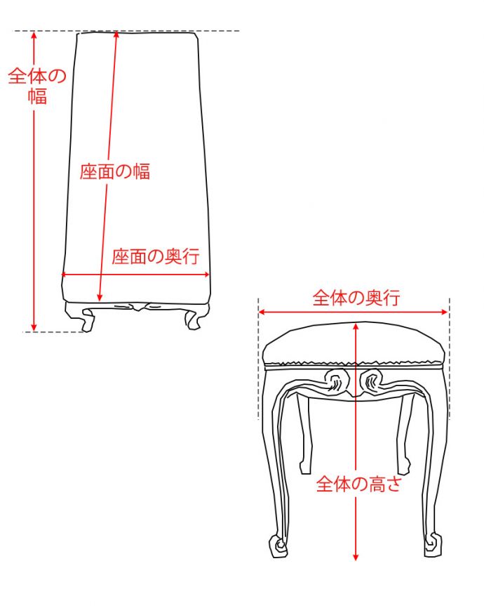 スツール・オットマン　アンティーク チェア　テーブルとしても使える彫刻の美しいアンティークベンチスツール。。(q-342-c)