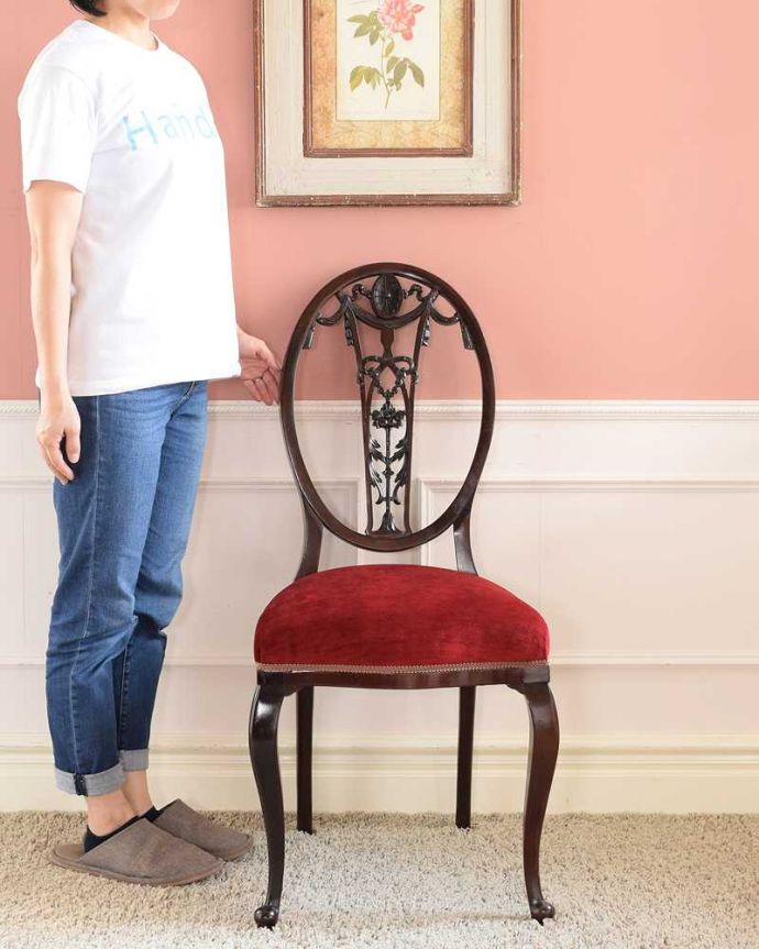 英国アンティークのサロンチェア