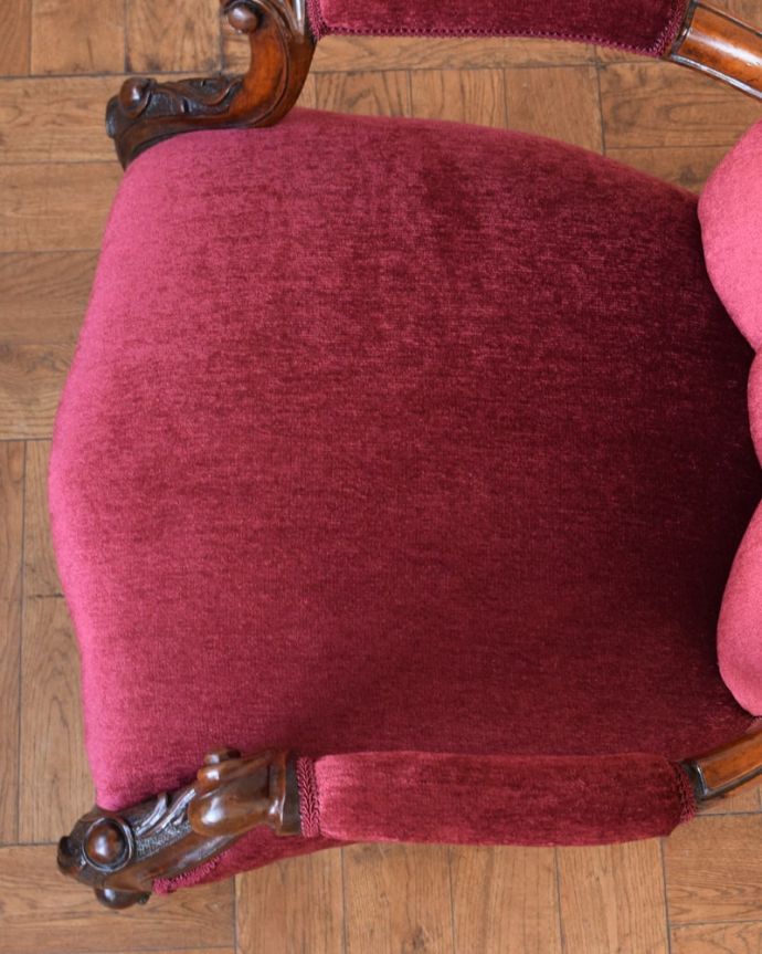 アンティークの椅子の座面