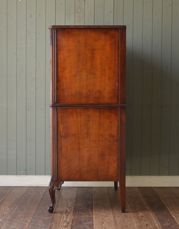 アンティーク家具　フランスのアンティーク家具、美しいチェストオブドロワーズ。サイドもしっかり作られています。(q-414-f)