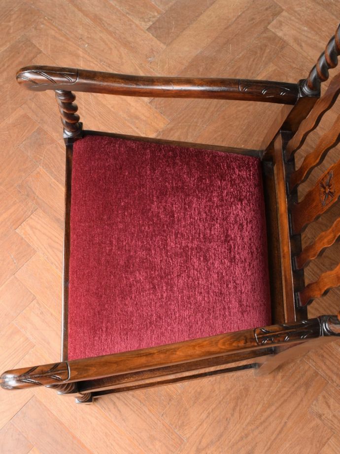 アンティークの椅子の座面