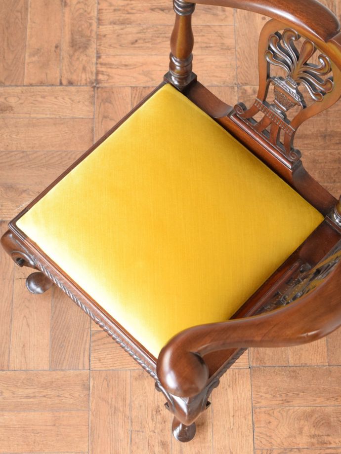 アンティーク椅子の座面