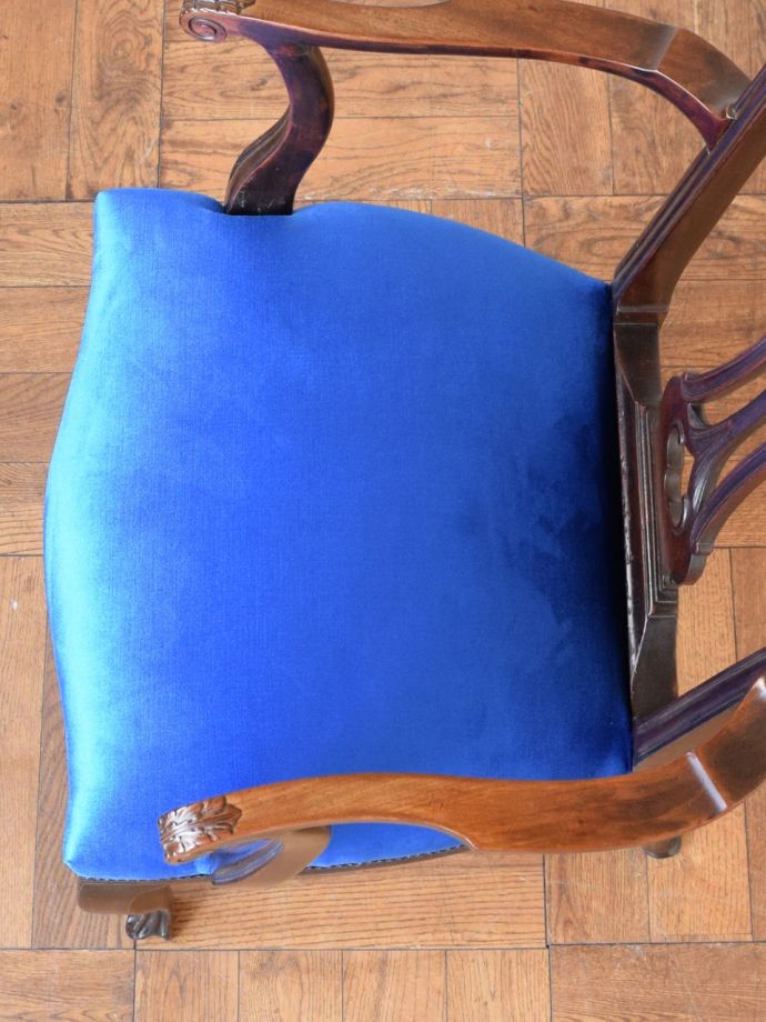 アンティークの椅子の座面