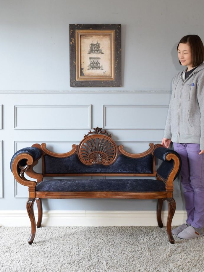 英国アンティークの椅子、セティ