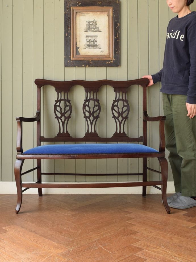 英国アンティークの椅子、セティ