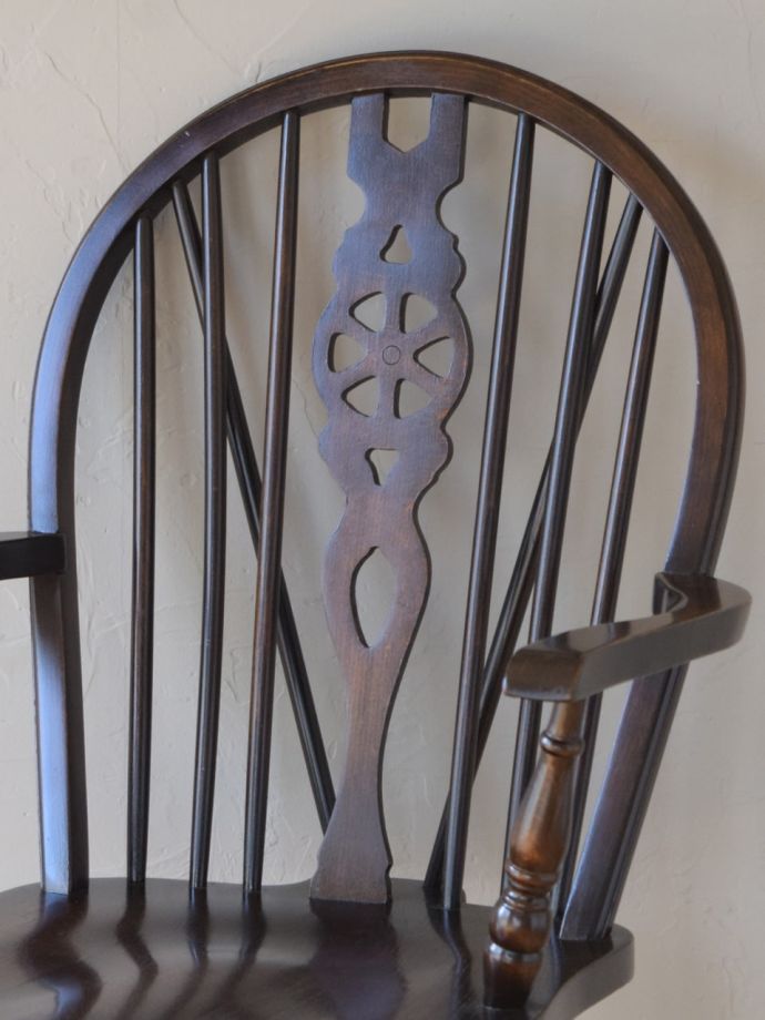 ホイールバックチェアの背もたれ