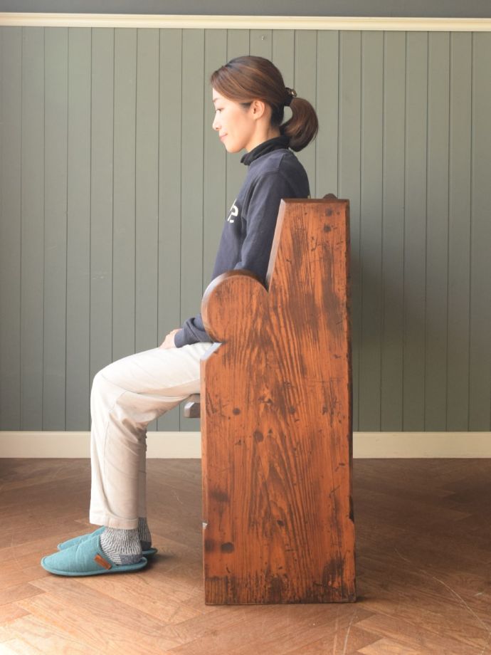 ベンチの掛け心地