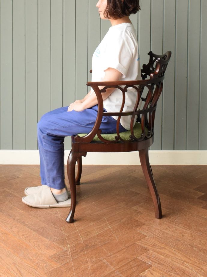 サロンチェアの掛け心地