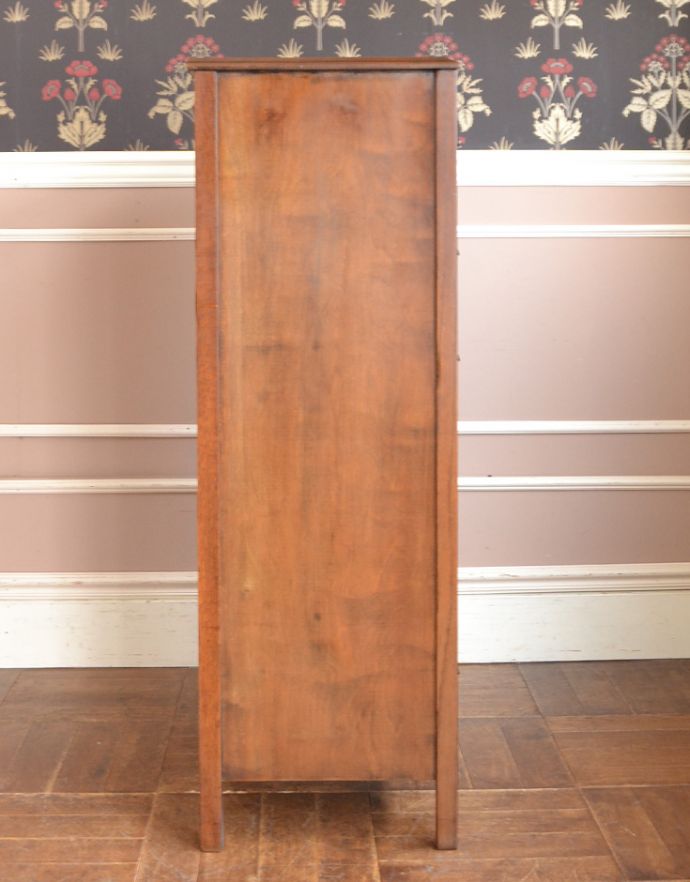 アンティークのチェスト アンティーク家具 英国スタイルのインテリアに、オーク材のアンティーク6段チェストオブドロワーズ。サイドから見ても絵になります。(q-662-f)