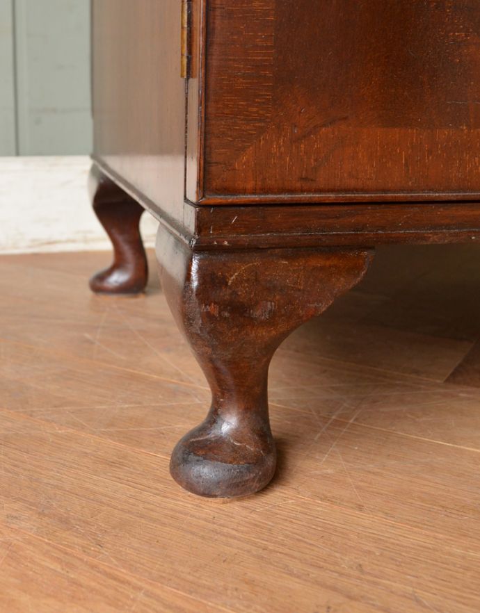 アンティークのキャビネット　アンティーク家具　美しいマホガニー材のアンティーク家具、英国のガラスキャビネット（カップボード） 。きちんと支えます。(q-688-f)