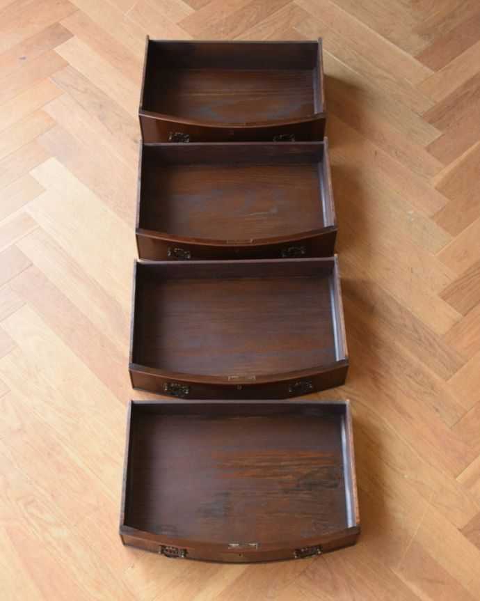 アンティークのチェスト アンティーク家具 トレー付きのチェストオブドロワーズ、マホガニー材のアンティーク英国家具。引き出しは4杯。(q-806-f)