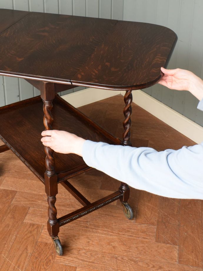 伸長式ワゴンのサイズ変更方法