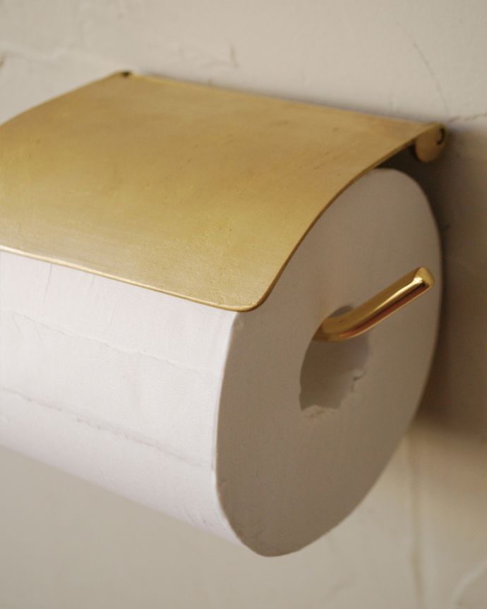 洗面・トイレ　住宅用パーツ　ペーパーホルダー 。アンティーク風の仕上がりです。(sa-206)