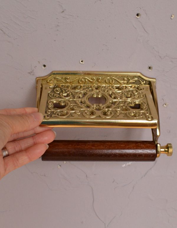 真鍮製のおしゃれなペーパーボルダー