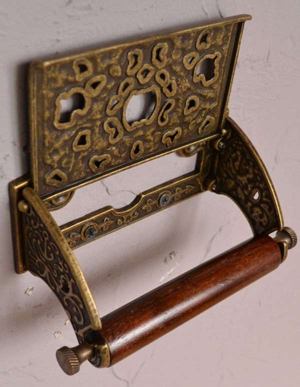 真鍮製クラシカルなペーパーホルダー （アンティーク色）(sa-239)｜DIY