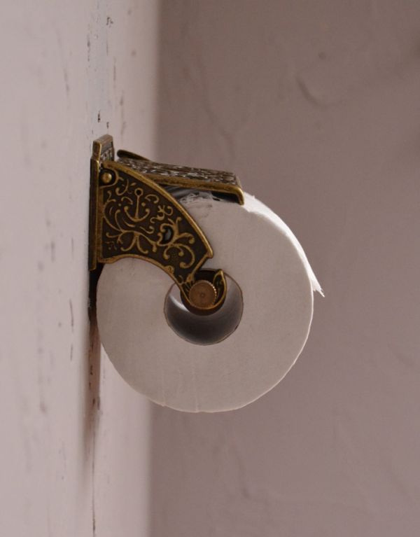 真鍮製クラシカルなペーパーホルダー （アンティーク色）(sa-239)｜DIY