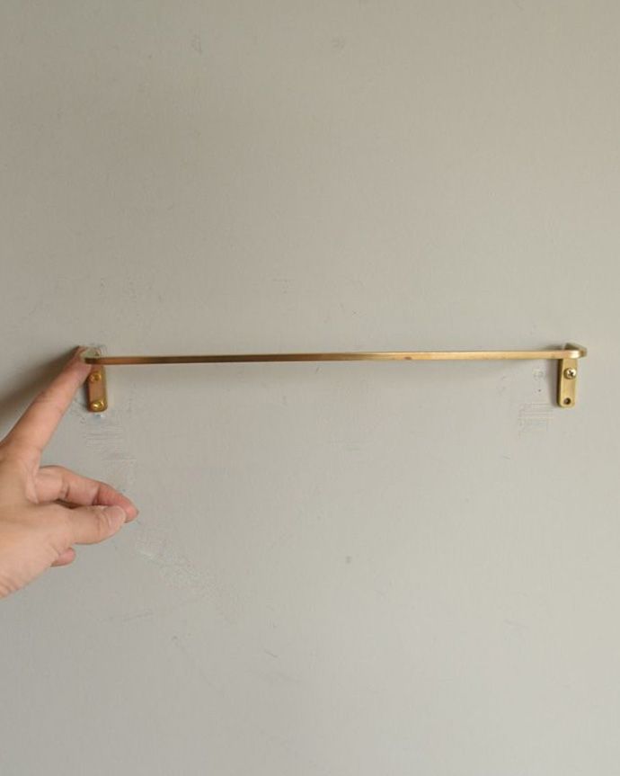 真鍮製のおしゃれなタオルハンガー