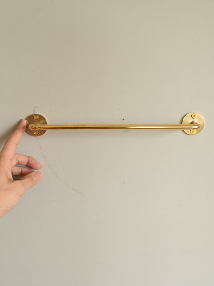 真鍮製のおしゃれなタオルハンガー