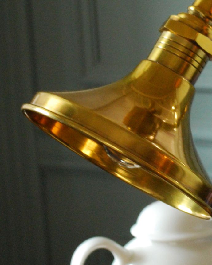 照明・ライティング アンティーク風に仕上げた真鍮製のデスクランプ/B（テーブルランプ）(電球なし)。書斎のデスクにもピッタリなアイテムです。(TL-0045)