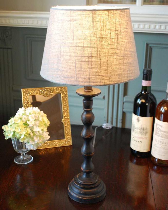 スタンドライト　照明・ライティング　かっこいい色がフランスっぽいアンティーク風のテーブルランプ(E26球付) 。。(TL-0054)