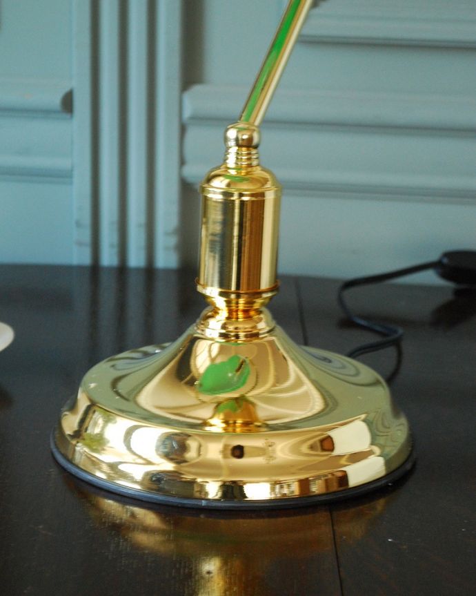 スタンドライト 照明・ライティング 見た目がカッコいいデスクランプ、グリーンのシェードのバンカーズライト(電球セット)。。(TL-0060)