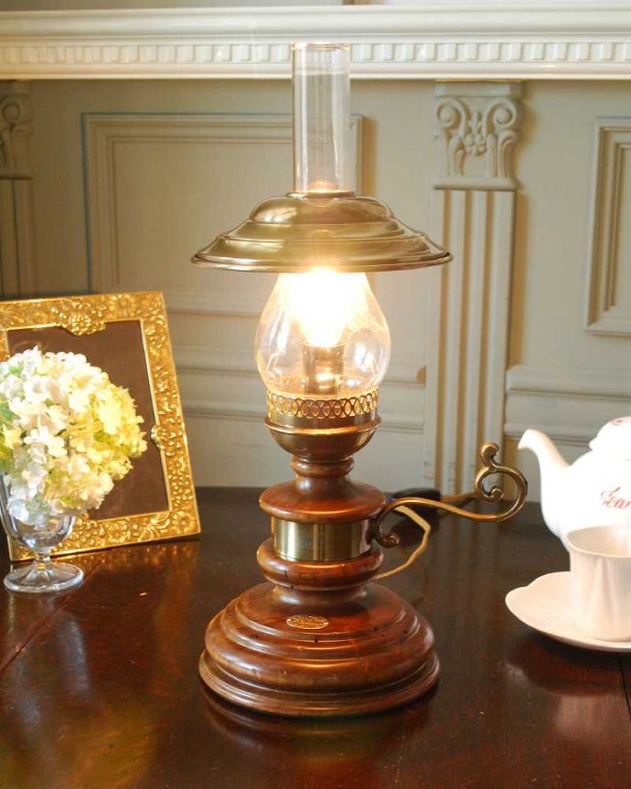 イタリアのアンティーク風テーブルランプ(1灯)（E17電球付）(tl-0063