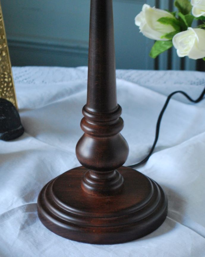 スタンドライト　照明・ライティング　アンティーク風のおしゃれなテーブルランプ、ウィリアムモリス柄のシェード(ヴァイン)(E26球・ナツメ球付き)。。(TL-0094)