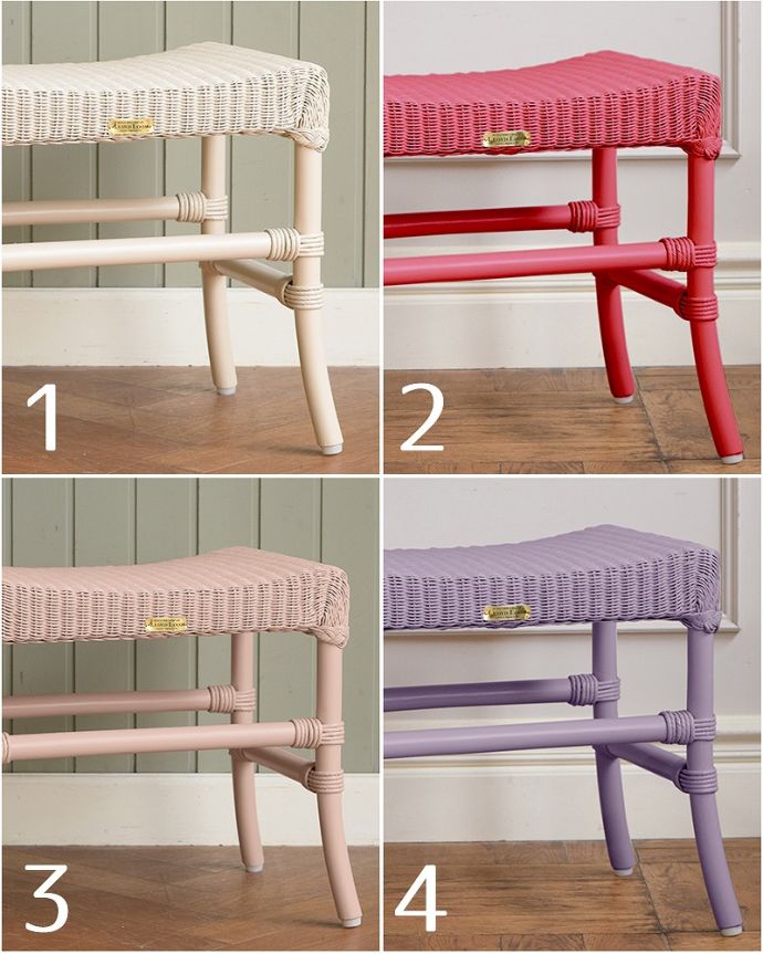 Handleオリジナル アンティーク風 ロイドルームの椅子、8色から選べるHandleオリジナルのロイドルームスツール。Handleだけの8色のオリジナルカラー1.リゾートホワイト (Resort White)2.クランベリーティー (Cranberry tea)3.ロイヤルミルクティー (Royal milk tea)4.ラベンダーティー (Lavender tea)。(hol-05)