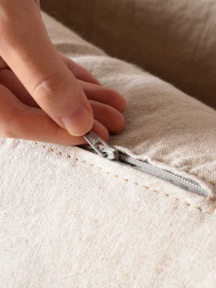 クッションのファスナー