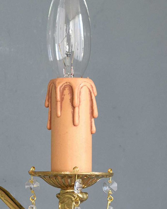 Handleオリジナル　照明・ライティング　Handleオリジナルの壁付けシャンデリア（Ｅ17シャンデリア球付）。LEDも使えます口金は100Wまで対応可能ですが、蝋管付きなので白熱球は40W以下がオススメです。(wr-004-o)