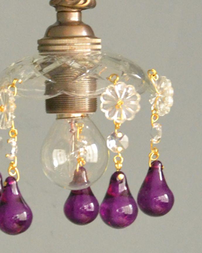 Handleオリジナル 照明・ライティング Handleオリジナルガラス皿のウォールシャンデリアC(アンティーク色・丸球付・ギャラリーなし)。1つ1つ手作りしていますシェードはアンティークと同じように、細い真鍮のピンを曲げて、一つ一つガラスのパーツを手作業で取り付けています。(wr-092a-o)