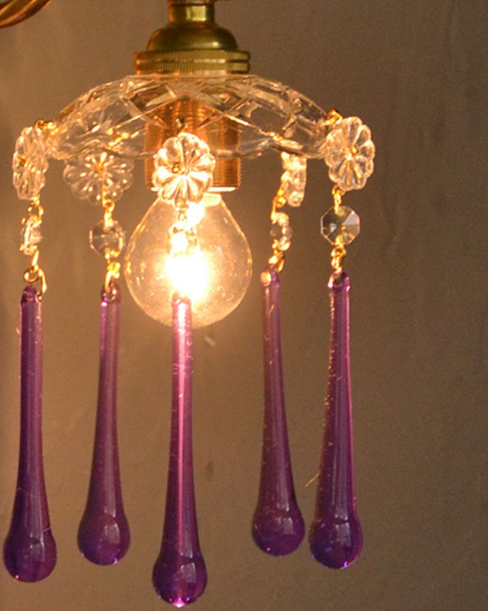 Handleオリジナル　照明・ライティング　Handleオリジナルガラス皿のウォールシャンデリアE(アンティーク色・丸球付・ギャラリーなし）。LEDも使えます口金は日本球仕様のE17型、100Wまで対応しています。(wr-094a-o)