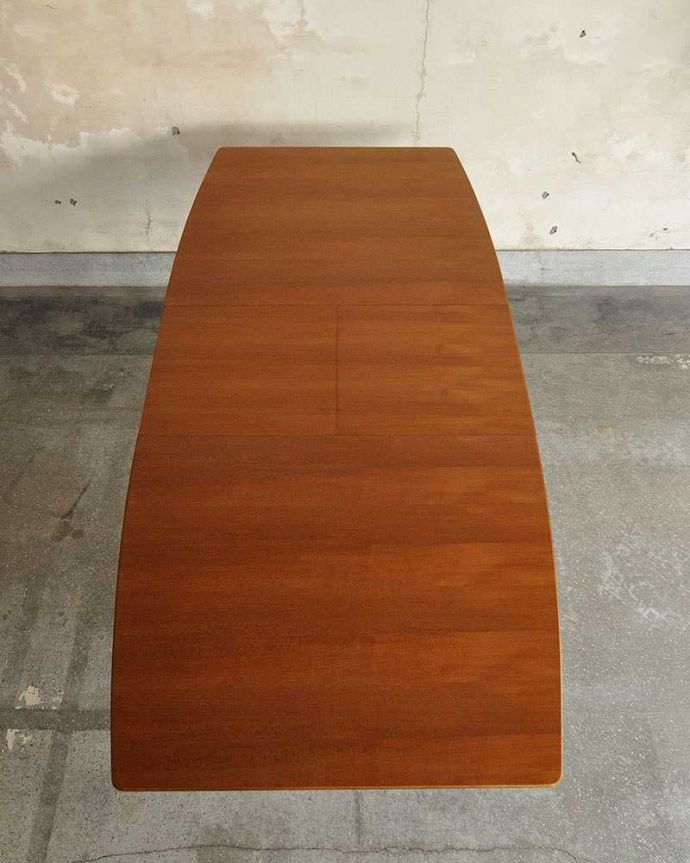 アンティークのテーブル アンティーク家具 シンプルなヴィンテージの北欧家具、マッキントッシュ エクステンションテーブル。天板もピカピカにお直ししました。(x-1000-f)