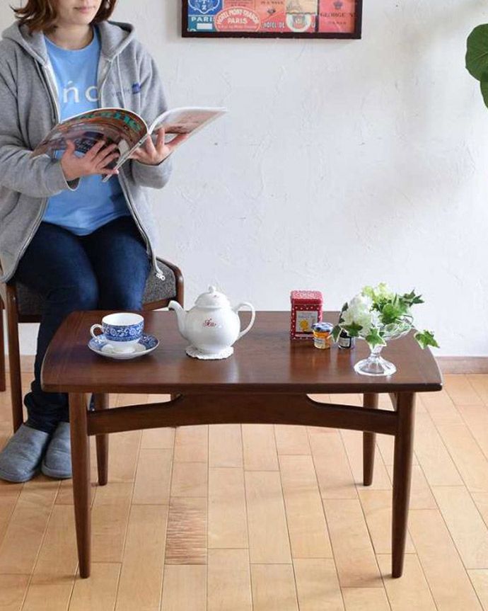 G-PLAN(Gプラン) アンティーク家具 カッコイイG-PLAN、リビングがお洒落になる北欧スタイルのセンターテーブル。スマートなカッコよさが人気のヒミツ北欧デザインのコーヒーテーブルは見た目のカッコよさと、どんなお部屋にも似合っちゃうシンプルなデザインが人気です。(x-1092-f)