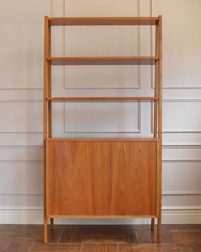 木製 オープンシェルフ 飾り棚 本棚 ヴィンテージ アンティーク キャビネット ブックシェルフ 英国アンティーク風オープンキャビネット 本棚 ドア